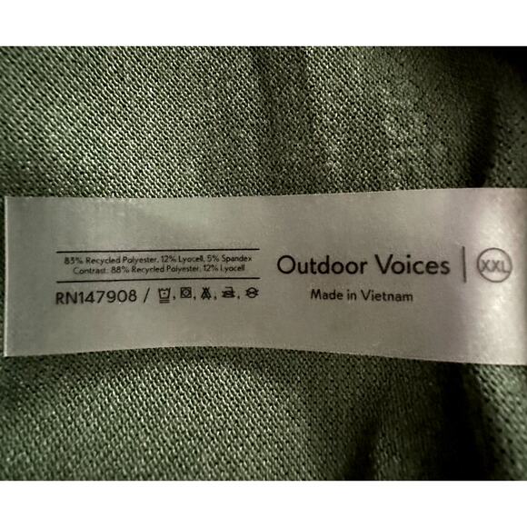 Outdoor Voices Men's Birdie Longsleeve Polo‎ NWT-XXL-Color:Greenwoods - Picture 6 of 9